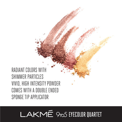 Lakme 9 To 5 Eye Color Quartet Eye Shadow - Desert Rose