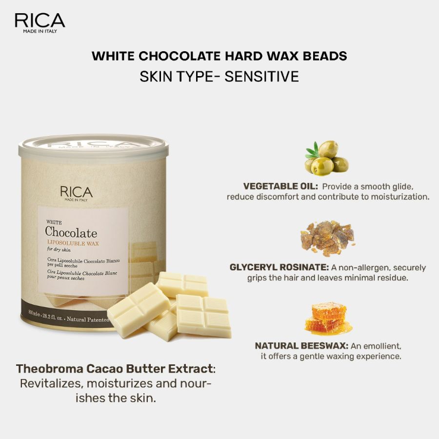 Rica White Chocolate Liposoluble Wax-800 ml