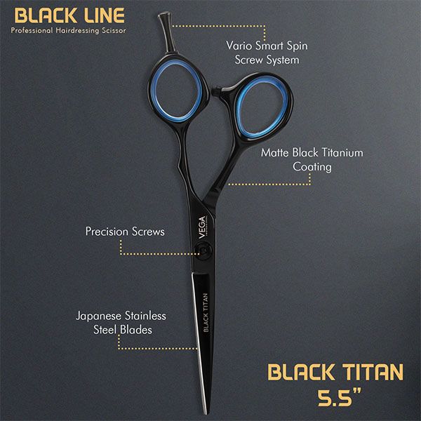 Black Titan  Black line Hairdressing Scissor