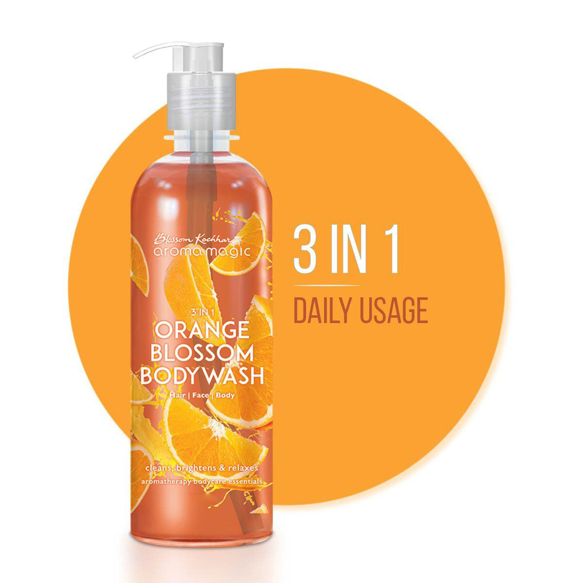 Aroma Magic 3 In 1 Orange Blossom Bodywash (Hair- Face- Body) (500ml)