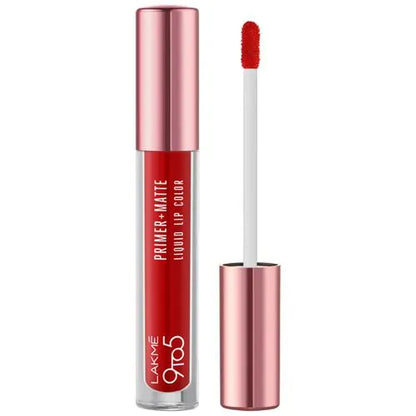 Lakme 9to5 Primer + Matte Liquid Lip Color - MR2 Driven Red