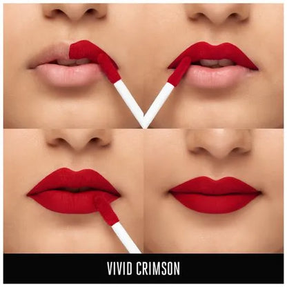 Lakme 9to5 Primer + Matte Liquid Lip Color - MR3 Vivid Crimson