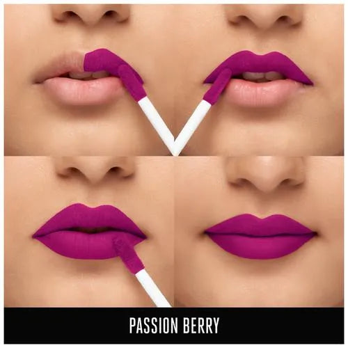 Lakme 9to5 Primer + Matte Liquid Lip Color - MM2 Passion Berry
