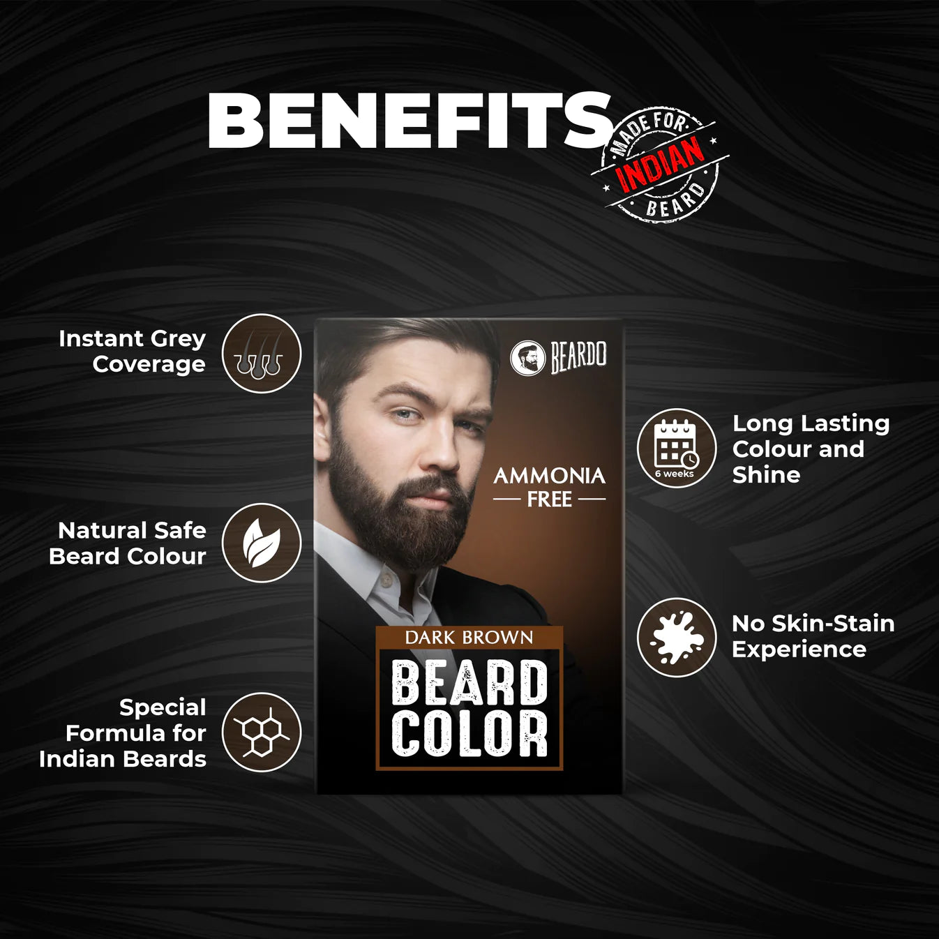 Beardo Beard Color Dark Brown