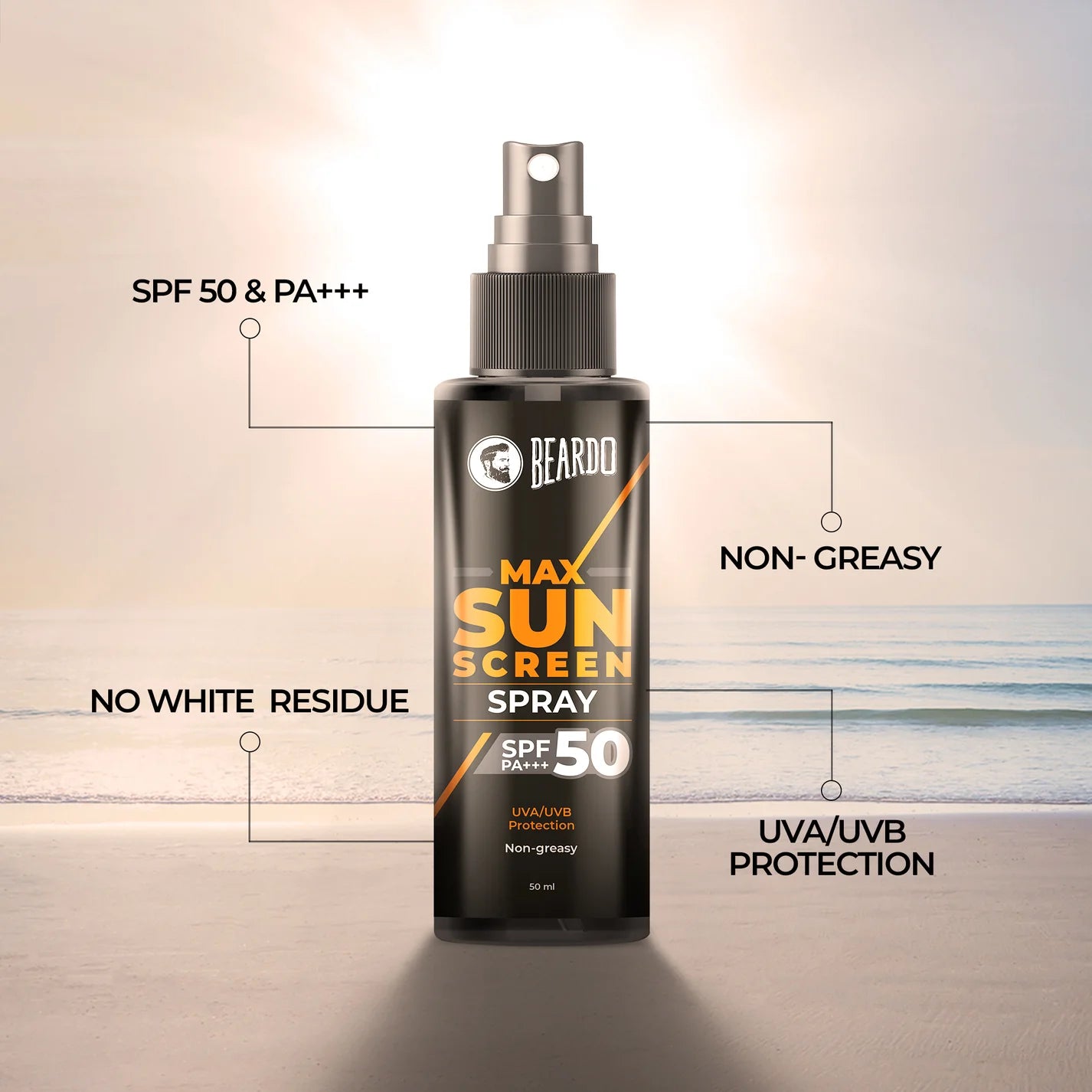 Beardo Max Sunscreen Spray SPF-50