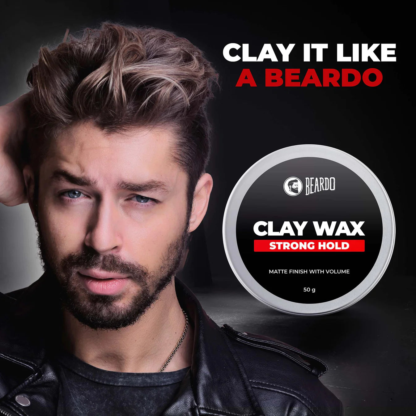 Beardo HAIR CLAY Wax - Strong Hold