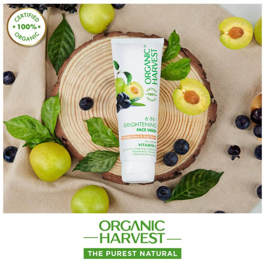 Organic 6-In-1 Brightening Face Wash: Kakadu Plum & Acai Berry - 100g