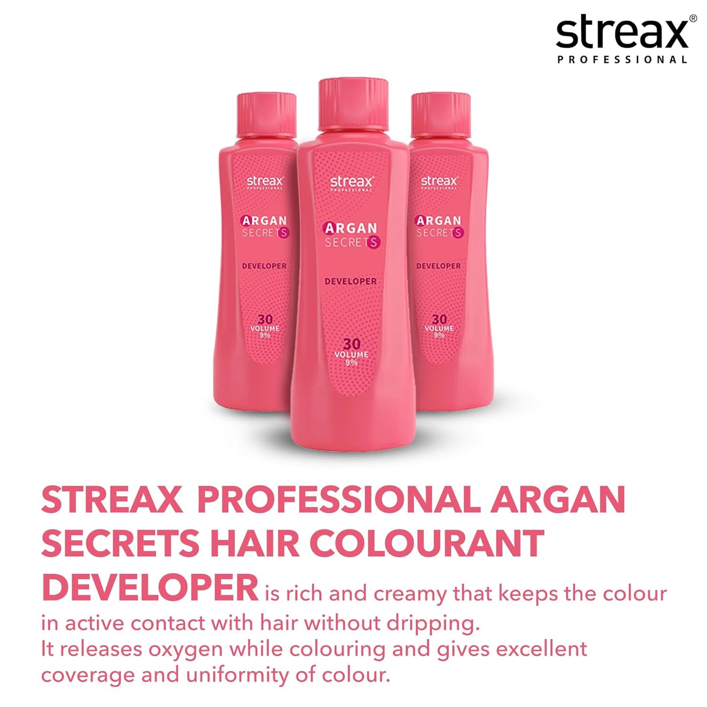 Streax Professional Developer For Argan Secrets Colourant - 20 Volume 6% (1000ml)