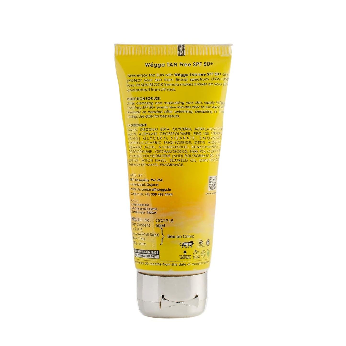 Wegga TAN free SPF 50+ 50ml