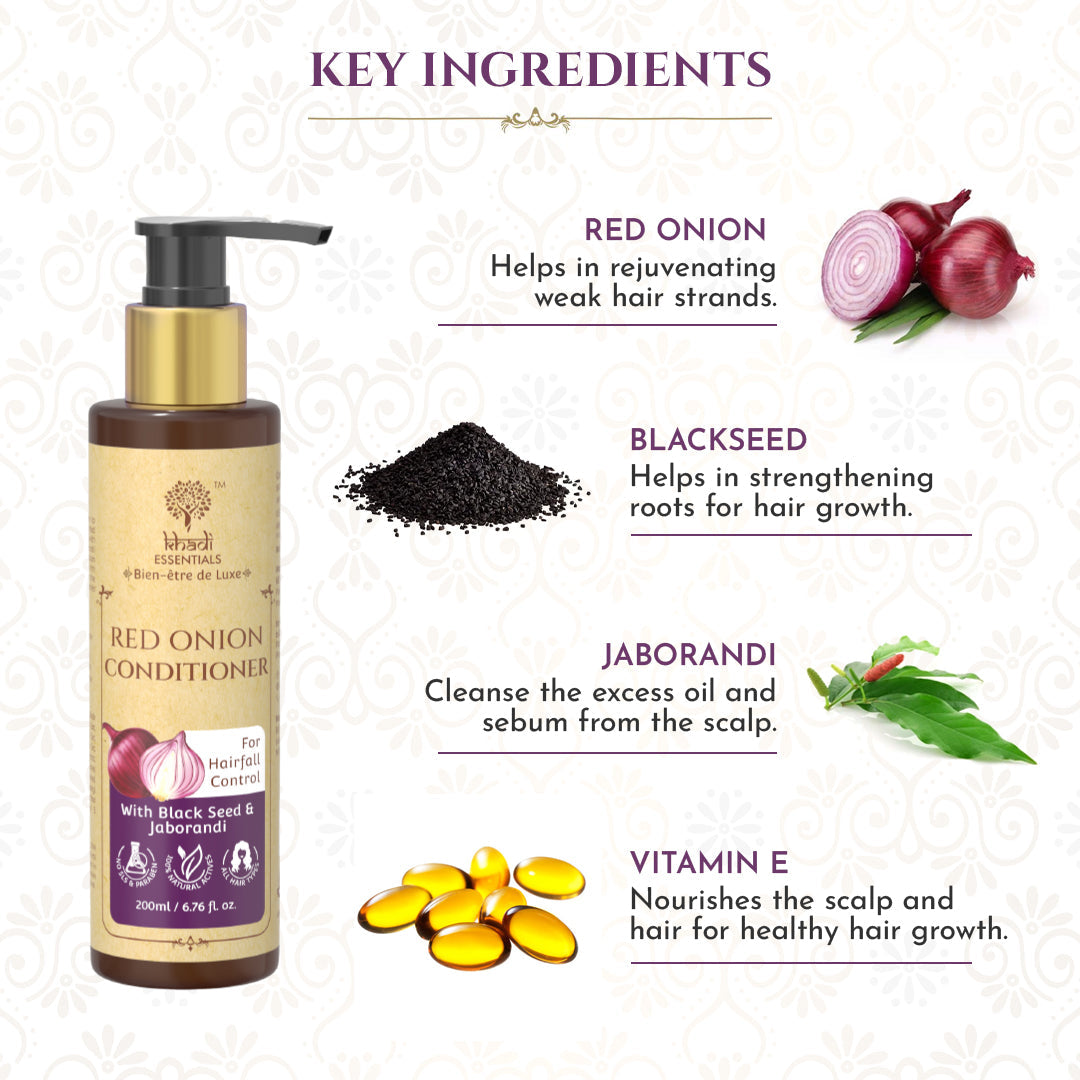 KHADI ESSENTIALS Red Onion Conditioner , 200ml