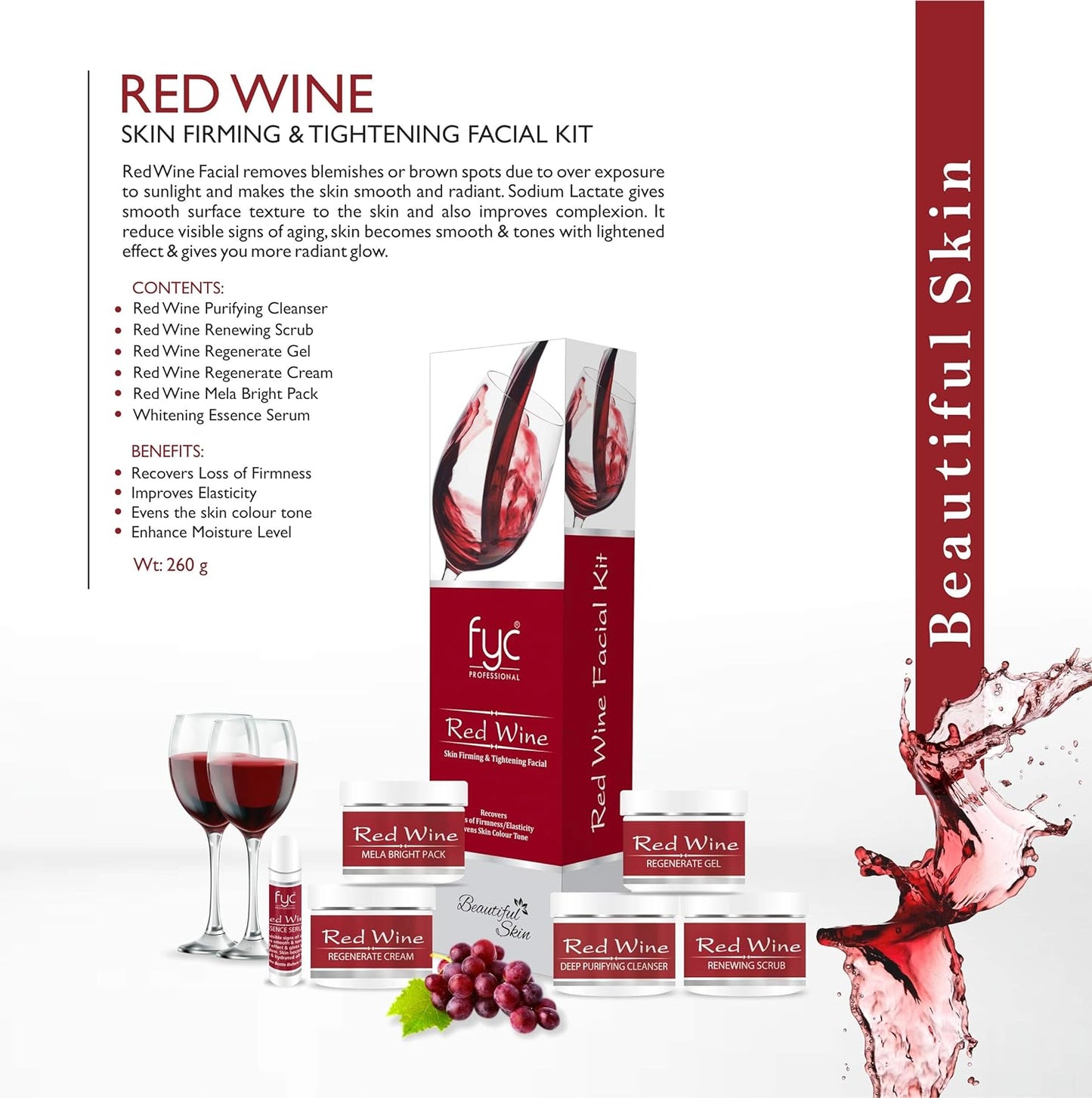 FYC RED WINE SKIN FIRMING & TIGHTENING FACIAL KIT