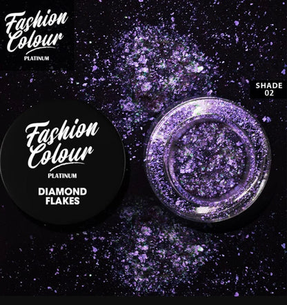 Fashion Colour Platinum Diamond Flakes,0.25g