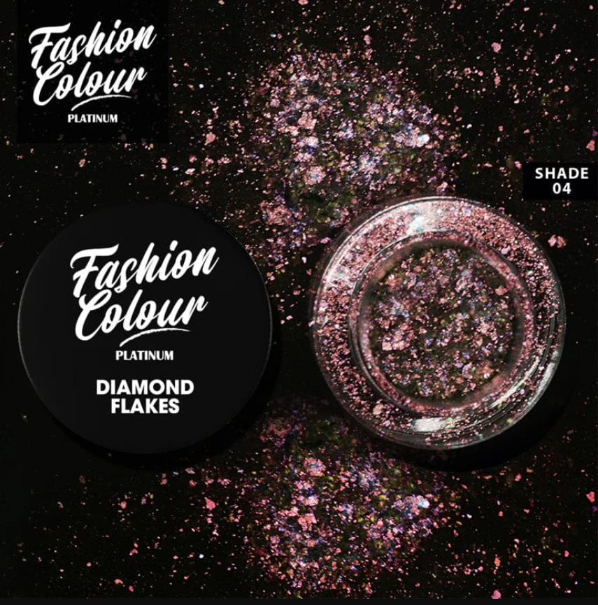 Fashion Colour Platinum Diamond Flakes,0.25g