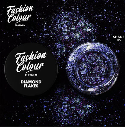 Fashion Colour Platinum Diamond Flakes,0.25g