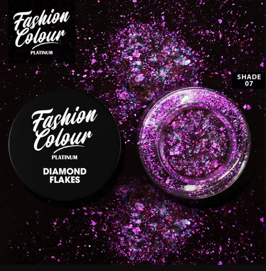 Fashion Colour Platinum Diamond Flakes,0.25g