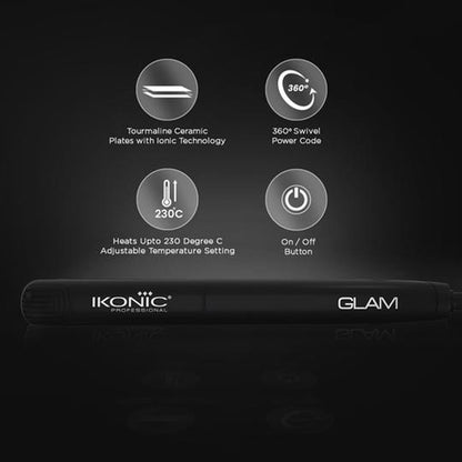 IKONIC Glam Hair Straightener (Black)