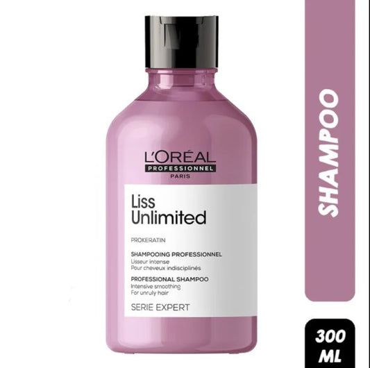 L'Oreal Professionnel Liss Unlimited Shampoo With Pro-Keratin And Kukui Nut Oil, Serie Expert (300ml)