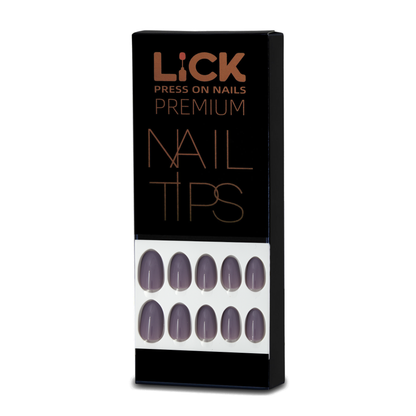 LICK NAILS Chocolate Brown Square Press On Nails