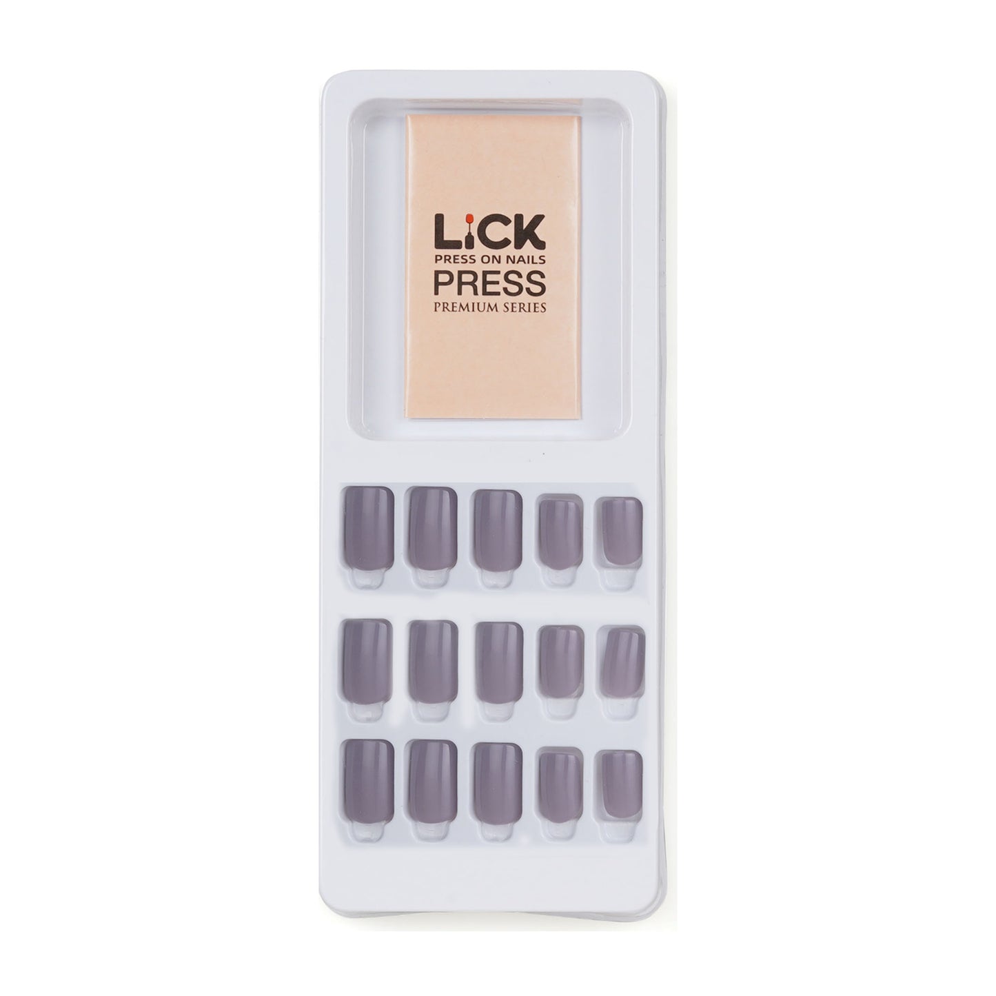 LICK NAILS Lavender Shade Square Press On Nails