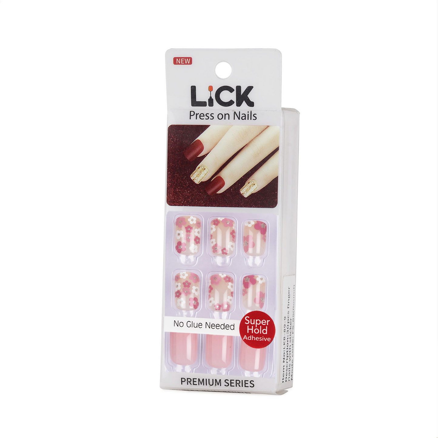 LICK NAILS Oval Shape grey Chromatic Shade  Press On Nails