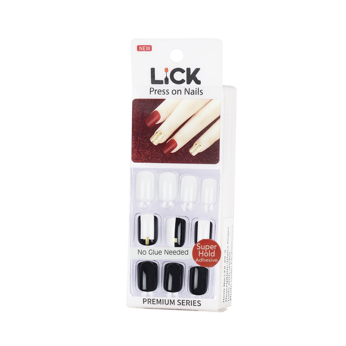 LICK NAILS Dark Burgundy Shade Press on Nails