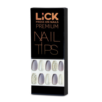 LICK NAILS Oval Shape pink chromatic  Press On Nails