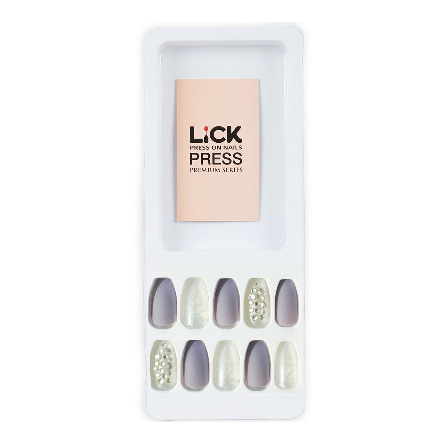 LICK NAILS Oval Shape pink chromatic  Press On Nails