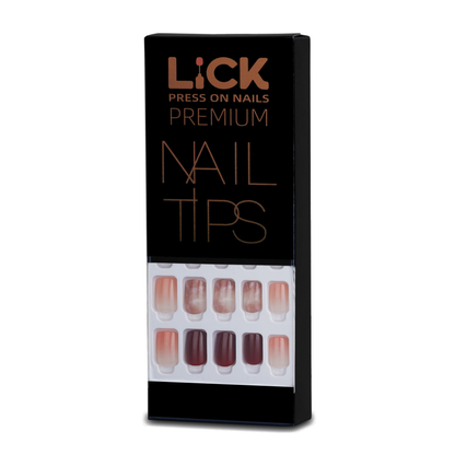 LICK NAILS Classic Nude Square Press On Nails