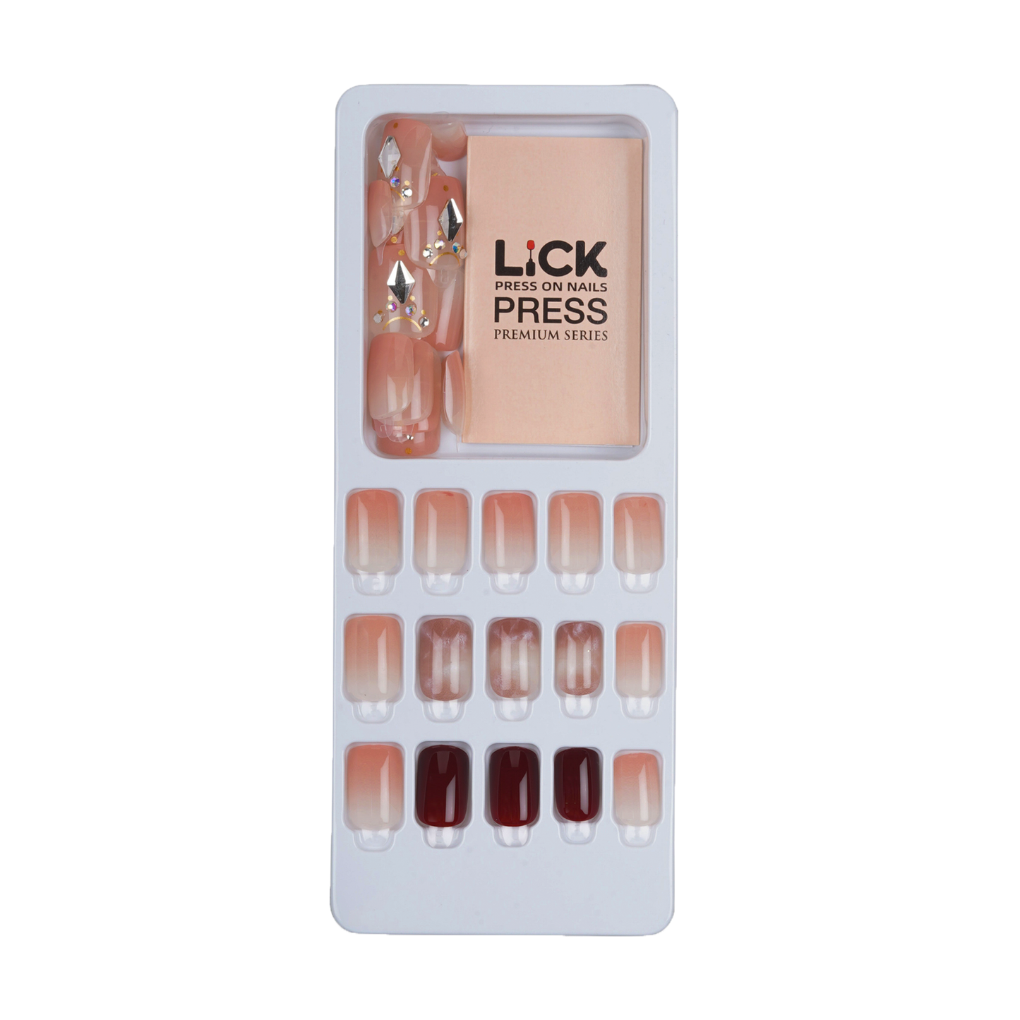 LICK NAILS Classic Nude Square Press On Nails