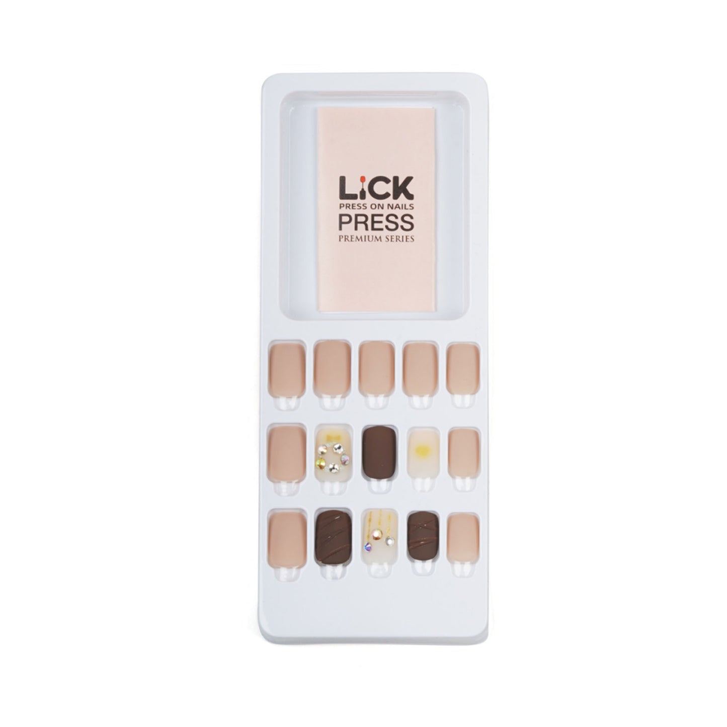 LICK NAILS Oval Shape  Grey Shade Press On Nails