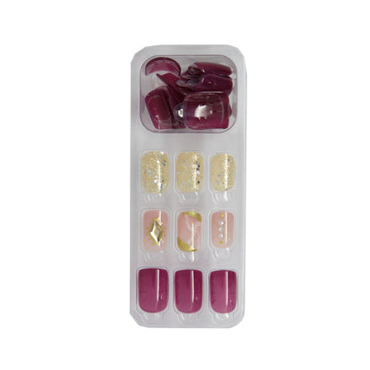 LICK NAILS Glossy Finish Ombre Yellow Press on Nails