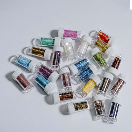 Lick Nails Multi colour glitter and mylar 24 pcs