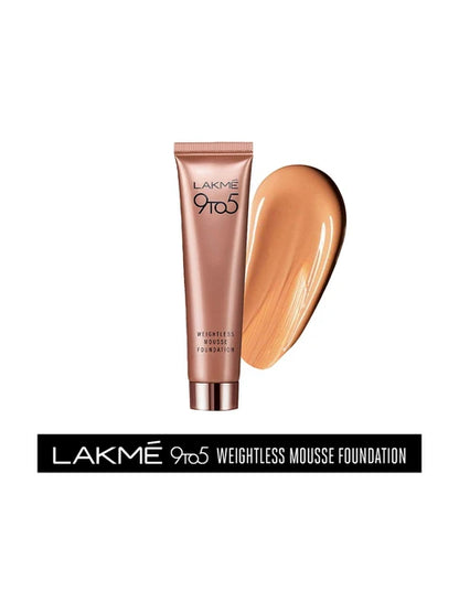 Lakme 9 To 5 Weightless Mousse Foundation - Beige Caramel