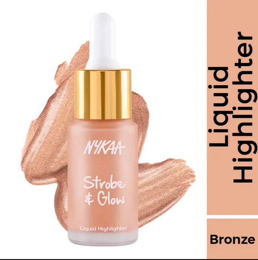 Nykaa Strobe & Glow Liquid Highlighter - Glazed Bronze