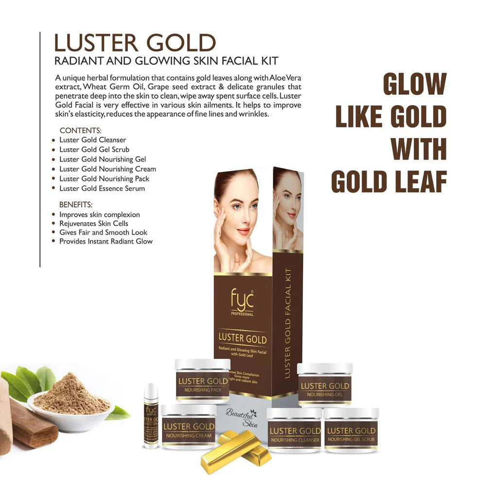 FYC LUSTER GOLD RADIANT AND GLOWING SKIN FACIAL KIT