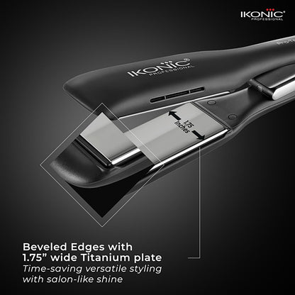 IKONIC Pro Titanium Shine Hair Straightener (Black)