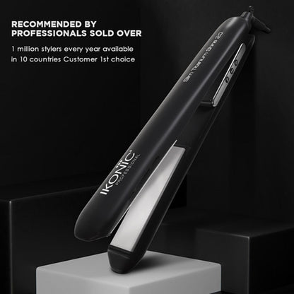 IKONIC Slim Titanium Shine Hair Straightener (Black)