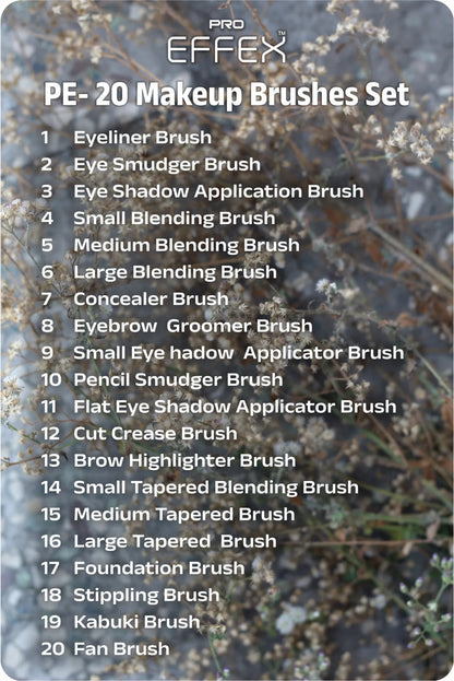 Pro Effex PE-20 Makeup Brushes